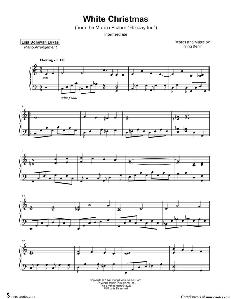 White Christmas – Intermediate Piano | Lisa Donovan Lukas